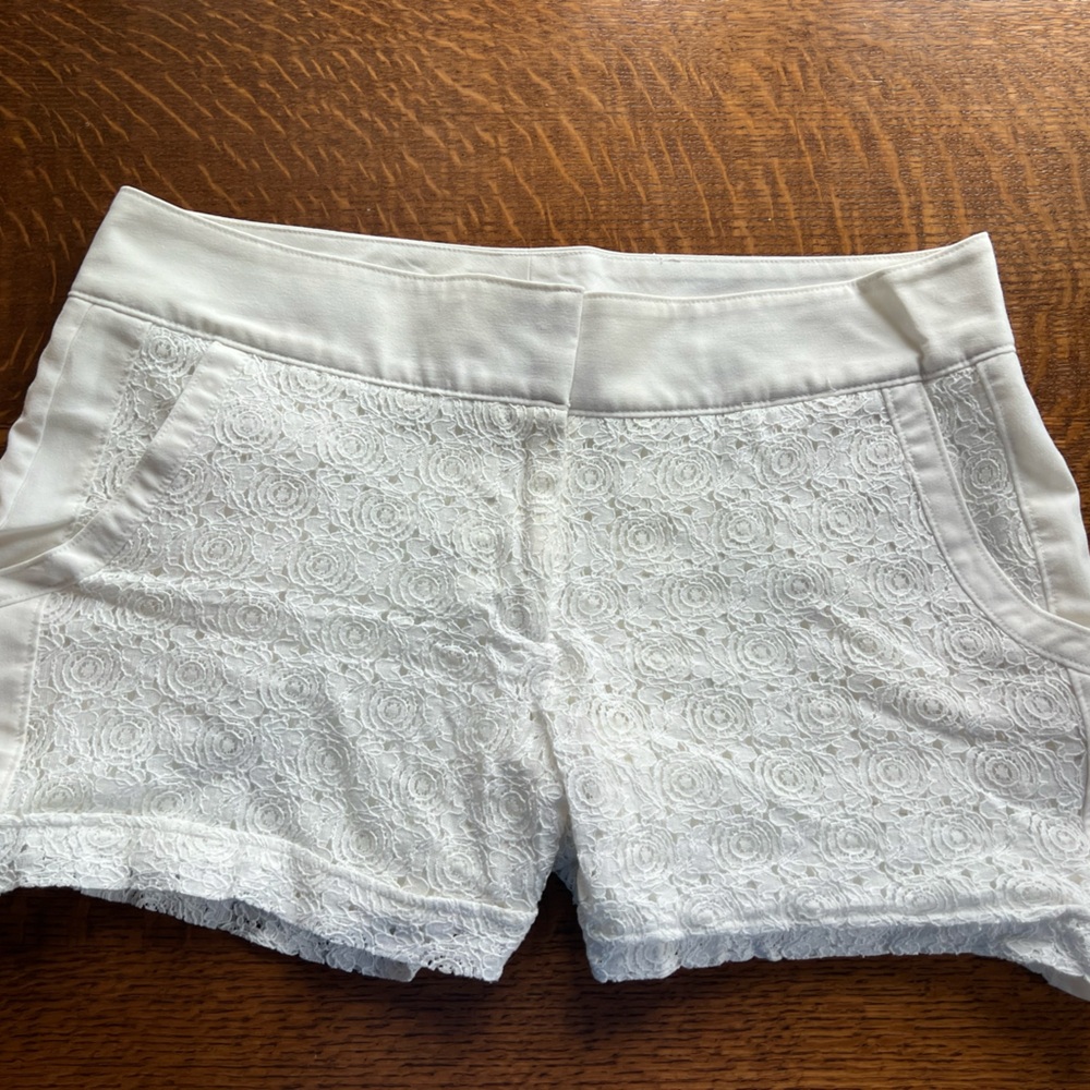 Maurices High Waist White Lace Shorts